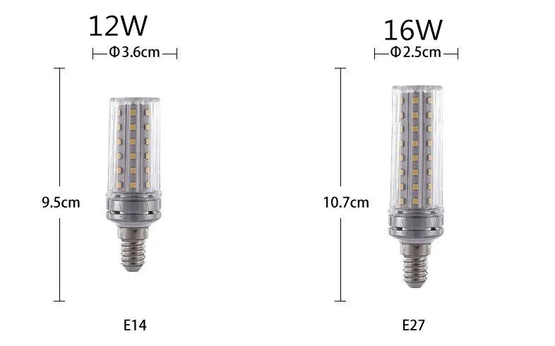 Super Long Lifespan E27 E14 12W 16W 20W 24W 40W LED Lamp Corn Bulb AC85-265V No Flicker 2835 SMD LED Light / Lighting