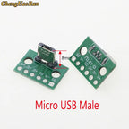 5PCS Vertical USB MiCroUSB Micro USB 2.0 Male Head Connector PCB Converter Adapter Breakout Board 180 Degree Vertical