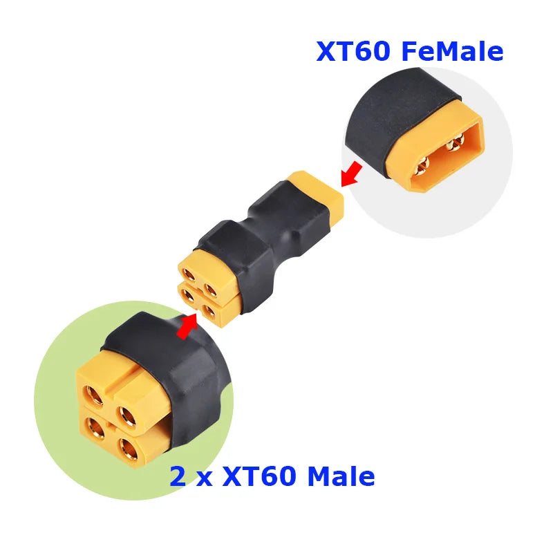 Amass Adapter XT60 to XT90 EC5 EC3 TRX T Deans XT30U Female Male Connectors 4.0mm Banana Plug RC Lipo Battery Control Parts DIY