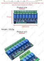 5V 12V Modbus Rtu 4 8 channel Relay Module RS485 TTL Communication 4 8 way Input Relay Module