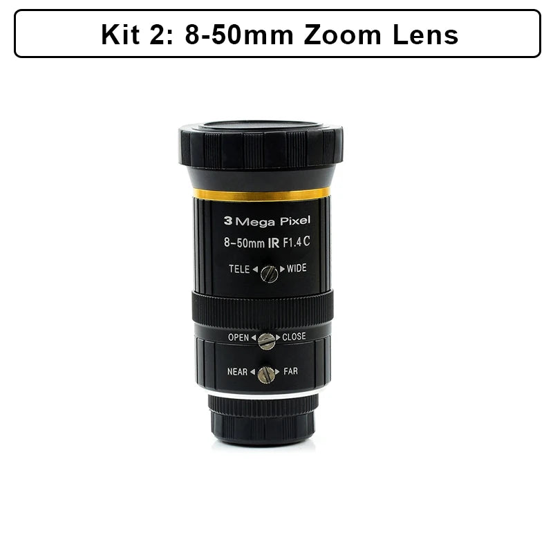 Raspberry Pi High Quality Camera 12.3MP IMX477 Sensor Camera with Telephoto/Wide Angle/HD Zoom Telephoto Lens for Pi 4B/3B+/Zero