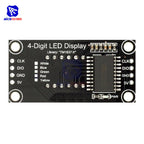 TM1637 0.36" 4 Bit LED Digital Tube Display 7 Segments Red Green Blue Yellow White LED Module Board with Pin for Arduino