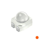 10pcs, 3528 AMBER RED TOP LED WITH LENS, PLCC-4, 50mA, 2.15V, 8650mcd, 617NM,  COMMON CATHODE LA E63F LAE63F