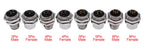 M12 Panel Back Mount Flange Socket Sensor Connector Waterproof Screw Threaded Coupling Male Female 3 4 5 8Pin M1216
