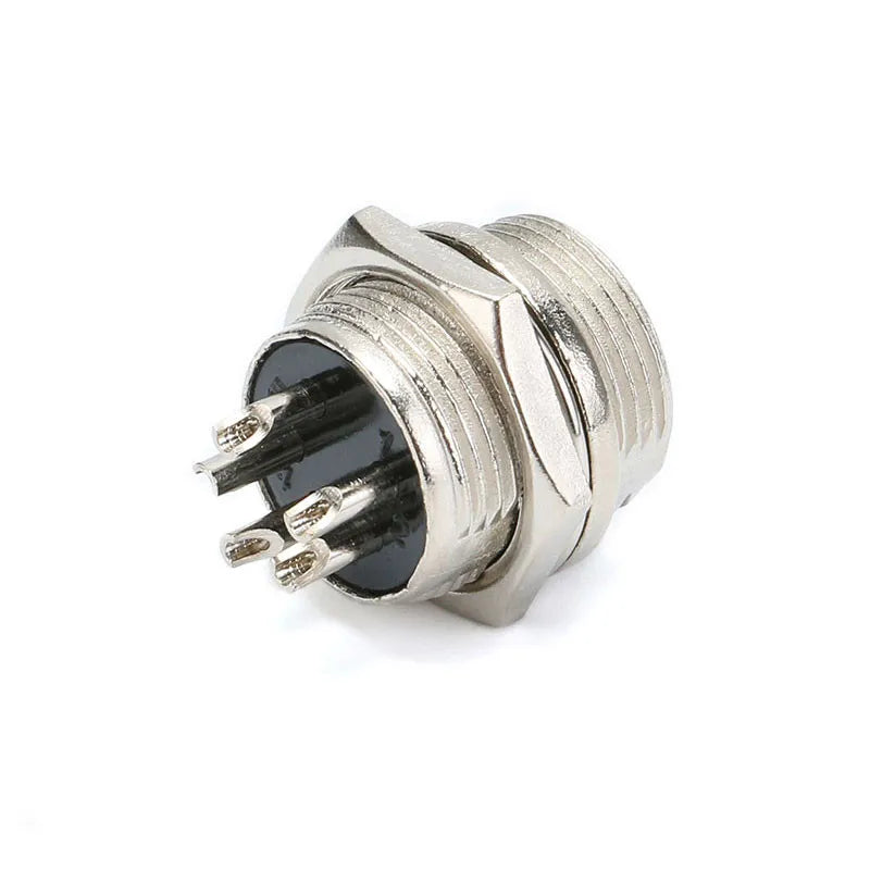 1/5Pcs GX16 2/3/4/5/6/7/8 Pin 16mm Circular Aviation Male Socket Plug Wire Panel Connector Adapter