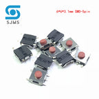 20/100PCS/LOT 6*6*2.5 / 3.1 / 3.7 / 4.3 mm SMD Switch 4 / 5 Pin feet Touch Micro Switch Push Button Switches Red 6X6 Tact Switch