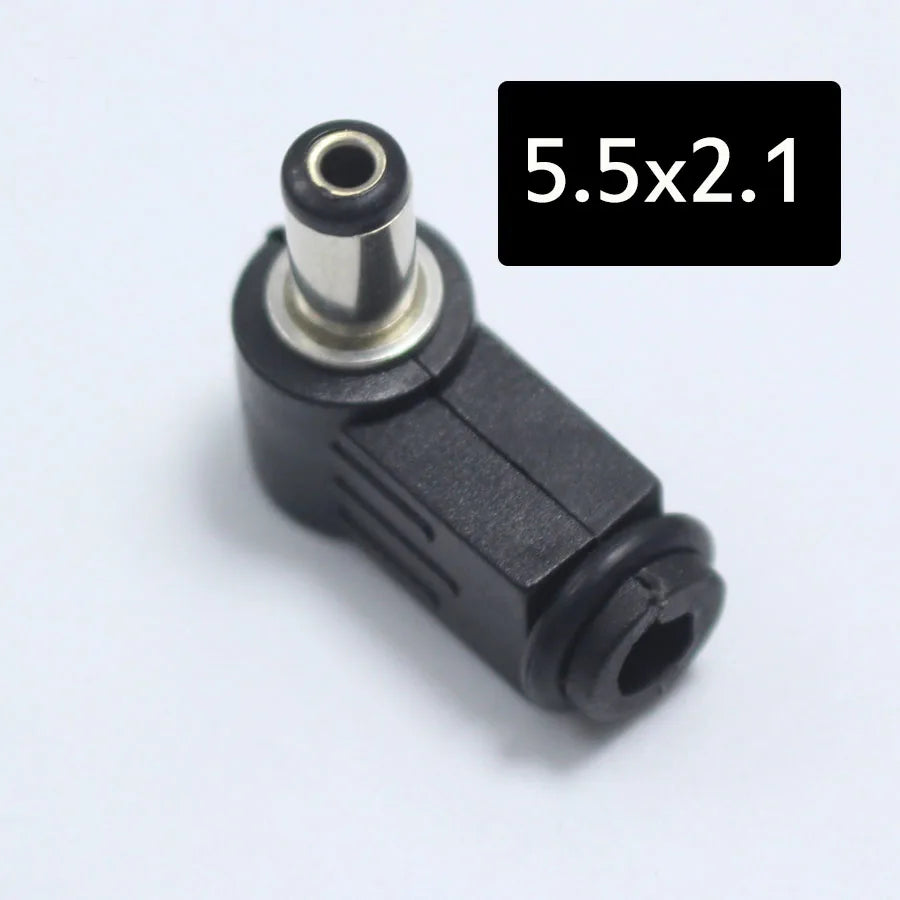 2PCS Male DC Power Plug Connector Angle 90 Degree L Shaped Plastic 5.5*2.5 5.5*2.1 4.8*1.7 4.0*1.7 3.5*1.35 3.5*1.1 2.5*0.7mm