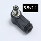 2PCS Male DC Power Plug Connector Angle 90 Degree L Shaped Plastic 5.5*2.5 5.5*2.1 4.8*1.7 4.0*1.7 3.5*1.35 3.5*1.1 2.5*0.7mm