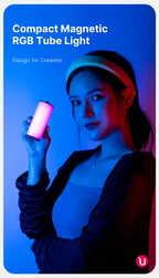 Ulanzi i-Light Mini RGB Tube Light Handheld led Photography Stick Video Fill Lamp Magnetic 2500-9000K for Vlog Youtube