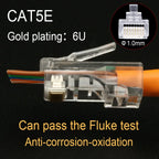 Xintylink RJ45 Connector CAT6 50U/6U Ethernet Cable RG45 Plug CAT5E UTP 8P8C RJ45 CAT6 Network Modular LAN Jack CAT5 Keystone