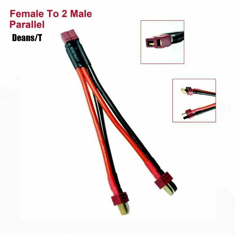 AMASS XT60 T Deans EC5 Tamiya XT90 EC3  XT150 Connector Deans Plug Silicone cable  Wiring Parallel Series for RC Lipo Battery
