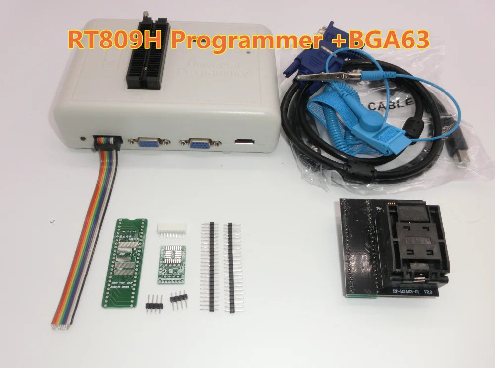 Original RT809H RT809HSE EMMC-Nand FLASH Extremely fast Universal Programmer +39 Items+Edid Cable WITH CABELS EMMC-N