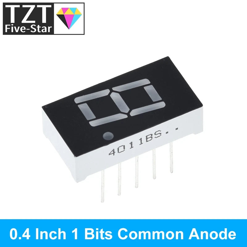 0.4 Inch Digital Tube LED Display 1Bit 2 Bit 3 Bit 4 Bit Clock Common Anode Cathode 0.4" 7 Segment Led DIY Red Board for arduino