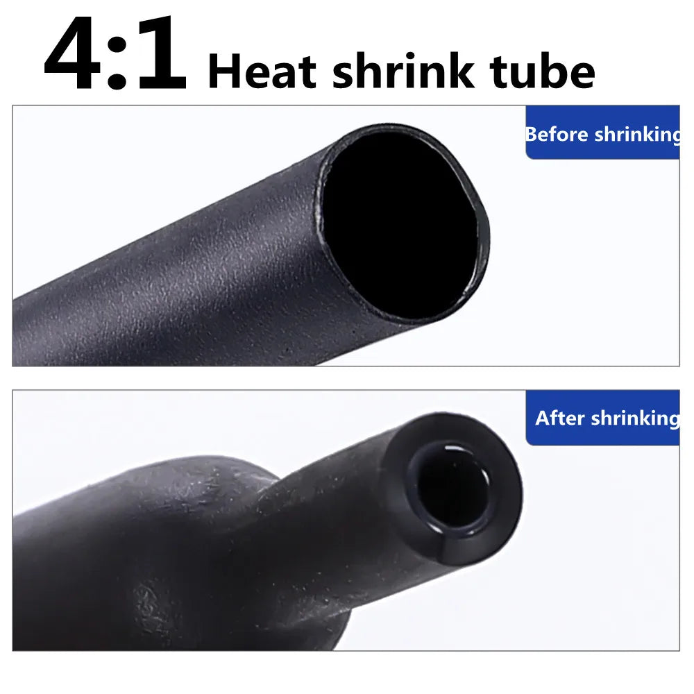 4:1 Heat Shrink Tube With Glue Thermoretractile Heat Shrinkable Tubing Dual Wall Heat Shrink Tubing 6 8 12 16 20 25mm ﻿