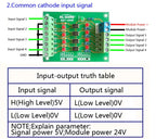 4 Channel Optocoupler Isolation Board Voltage Converter 24V to 3.3V/5V to 24V/12V to 24V Isolated Module PLC Signal Level Board