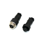 Angitu Electroplated GX12 Aviator GX 12 Connector Plug Butting Docking 4 core Male&Female Red Blue Black White Yellow
