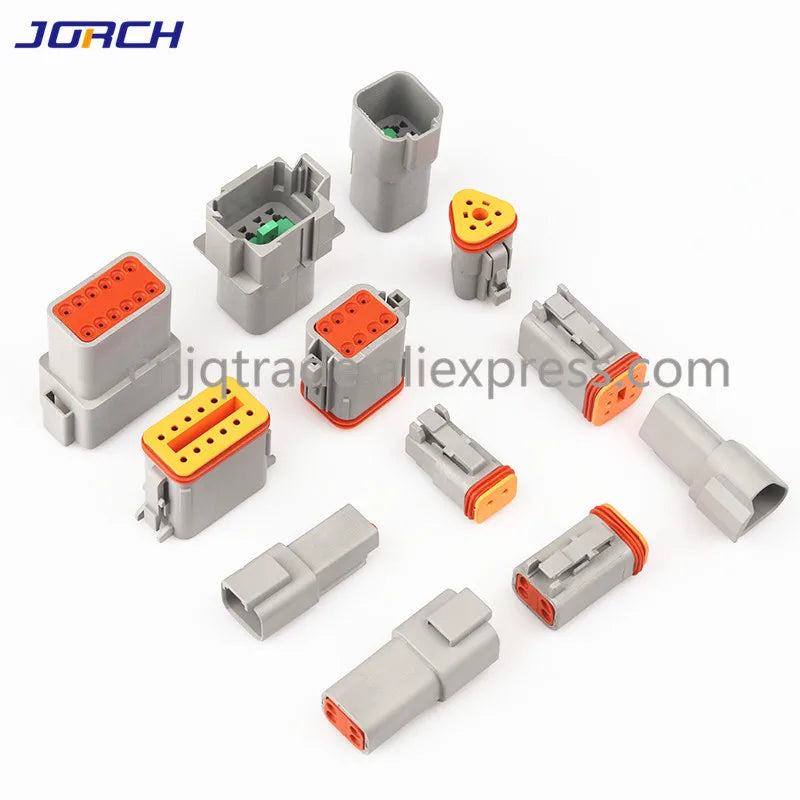 2-12 Pin DT Deutsch Series Waterproof Auto Connector Kits Solid Contacts With Crimping & Removal Tools DT06-2S DT04-2P DT06-3S