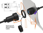 RJ45 CAT5E CAT6A Shield Waterproof RJ45 Ethernet IP67 Connector PCB Panel Mount With Pigtail Cable Outdoor Connector L = 0.3M