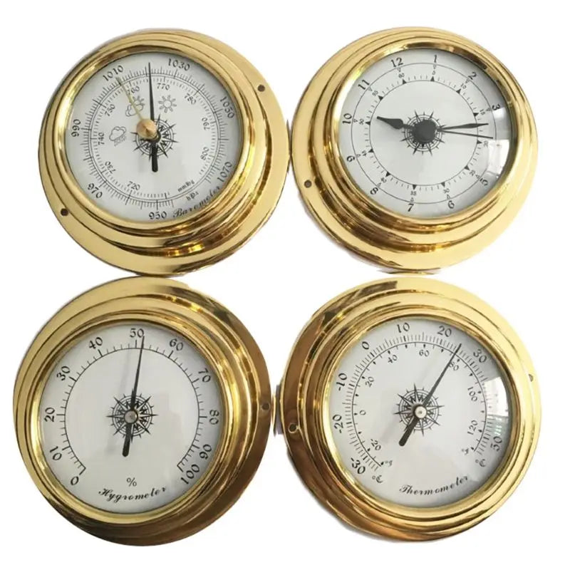 4 Inches 4 PCS/set Thermometer Hygrometer Barometer Watches Clock    Marine for WEATHER STATION