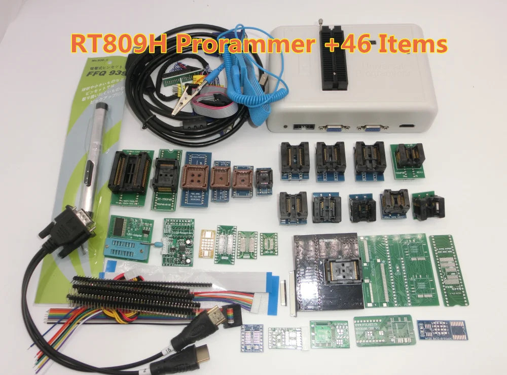 Original RT809H RT809HSE EMMC-Nand FLASH Extremely fast Universal Programmer +39 Items+Edid Cable WITH CABELS EMMC-N