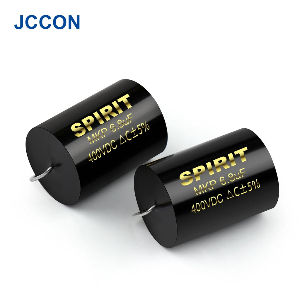 2Pcs SPIRIT Audio Capacitor MKP Audiophile Frequency-Divided Divider 400V 2.2uF 3.3uF 3.9uF 4.7uF 6.8uF 10uF For Speaker Audio