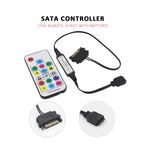 SATA RGB LED Controller 5V DC 3Pin RF 17 Keys Wireless Remote Large 4Pin Addressable Strip Light Controller for PC Computer Case