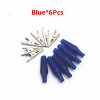 6Pcs Alligator Clips Electrical DIY Test Leads Alligator Double-ended Crocodile Clips Roach Clip Test Jumper Wire 28mm