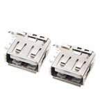 5/10Pcs USB 2.0 Type A Female Connector 90 Degree Right Angle Side Mount PCB Socket Adapter