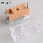 5PCS 5*20mm Glass Fuse Holder Transparent Holder with Transparent Cover Fuse Blocks 5x20mm Insurance Header 250V
