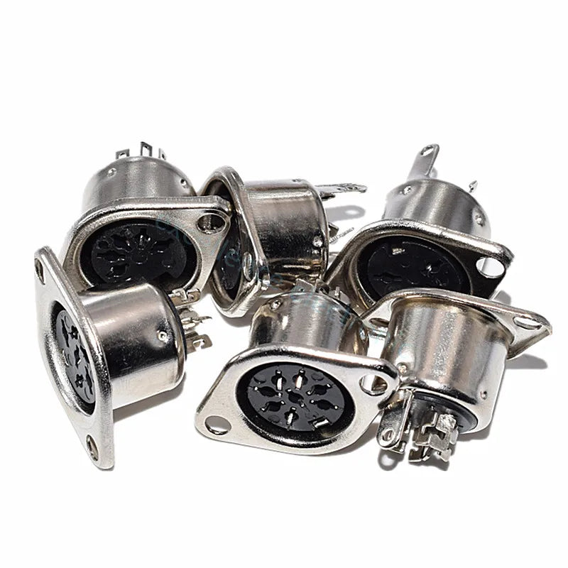 5/10Pcs Keyboard Socket DIN S Terminal Connector Female Jack Mount Adapter 3P 4P 5P 6P 7P 8P Computer MIDI Cable Solder Adapter