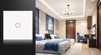 UBARO EU/UK Standard Crystal Tempered Glass Wall Panel Light Touch Switch Led Indicator Sensor Electrical Button 1/2/3Gang 220V