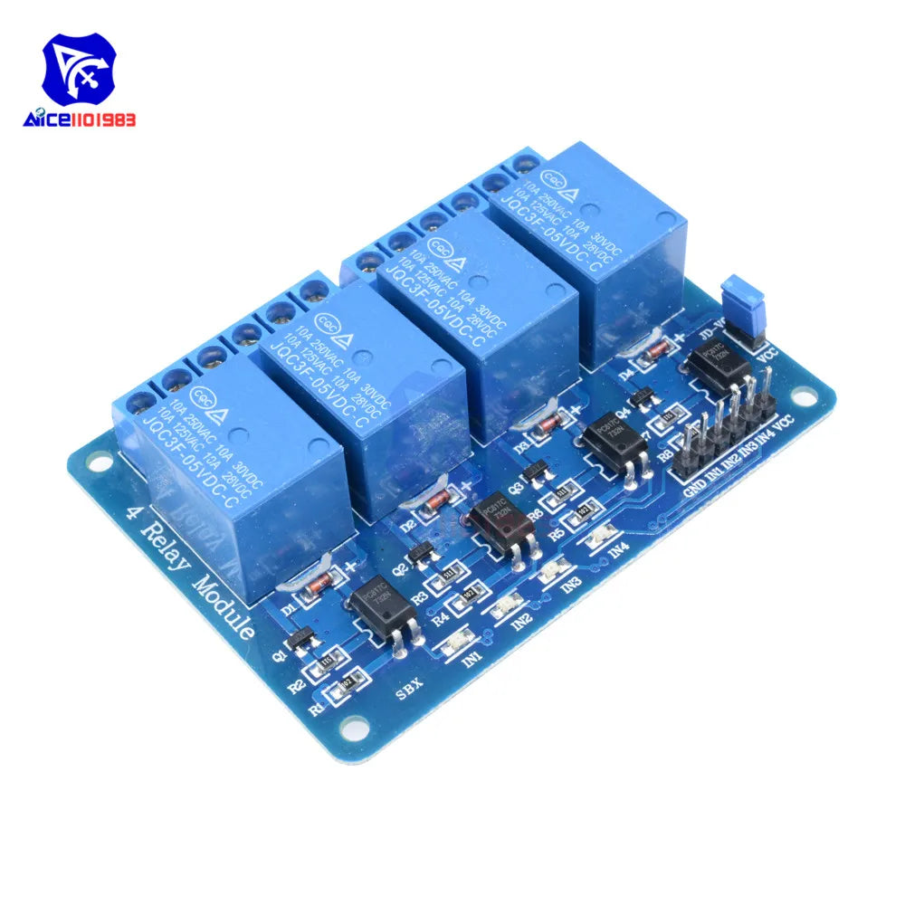 diymore 4 Channel Optocoupler Relay Module for Arduino DC 5V
