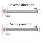 5PCS ZH 1.5mm Electronic Wire  Double Head 10CM/15CM/20CM Cable 28AWG Double Head Same side / Reverse side Connector