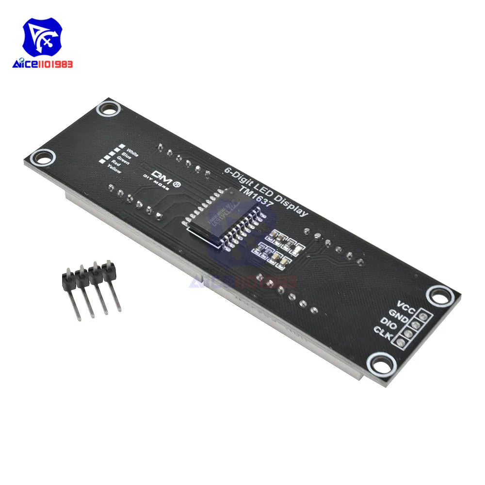 diymore TM1637 6 Bits 7 Segment 0.56 inch Digital LED DIsplay Module I/O Interface 5 Color Available for Arduino