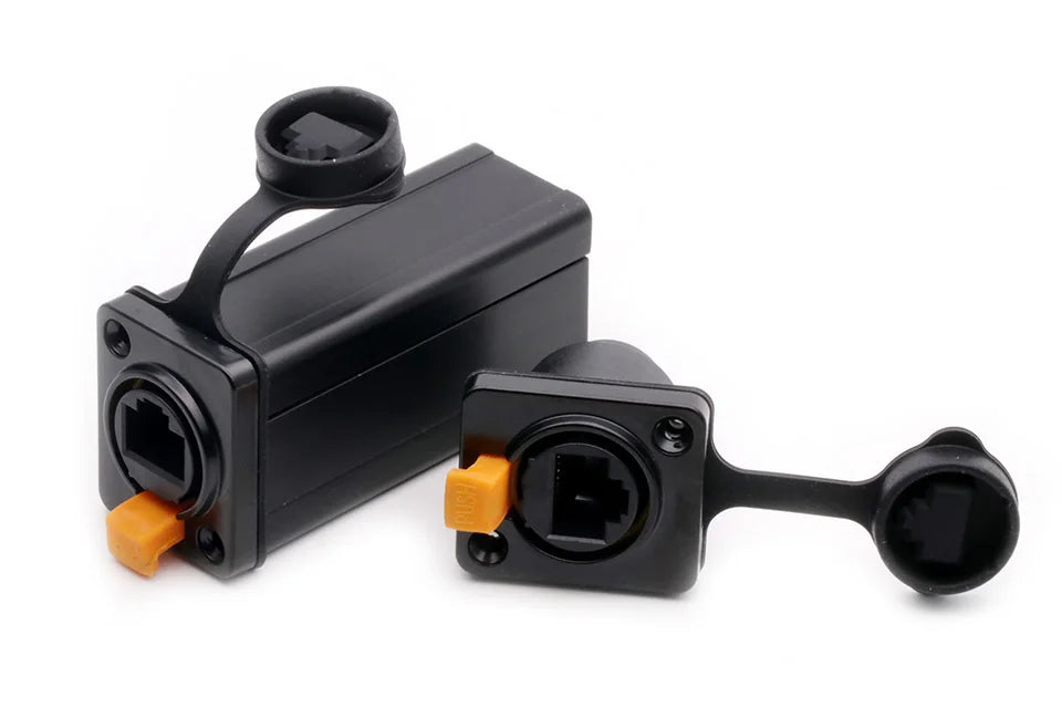 1pc New Arrival Waterproof Network Connector RJ45 Ethernet Connector Female Panel Mount Sockets IP65 Level