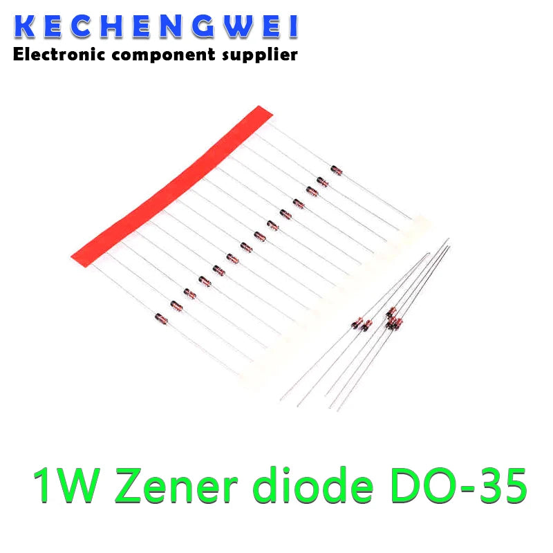 100pcs 1W Zener diode DO-35 1N4728A 3V3 1N4727A 3V0 1N4733A 5V1 1N4732A 4V7 1N4731A 4V3 1N4730A 3V9 1N4729A 3V6