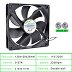 ANCHAOPU EC Brushless Cooling Fan AC 110V 120V 220V 240V Ball Bearing 2 Lines 60mm 70mm 80mm 92mm 120mm 140mm For Cabinets
