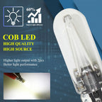 2pcs T10 LED W5W Cob Glass Car Light Bulb 194 168 LED Automobiles Interior Light Dome Reading Lamp License Plate Clearance Light