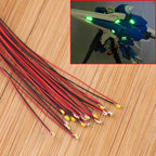 100pcs Dc 3v 12v 0402 0603 1206 Smd Led Diode With Lead Pre Wire Red Wired Pre-soldered Aircraft Up To Car Train Model Light