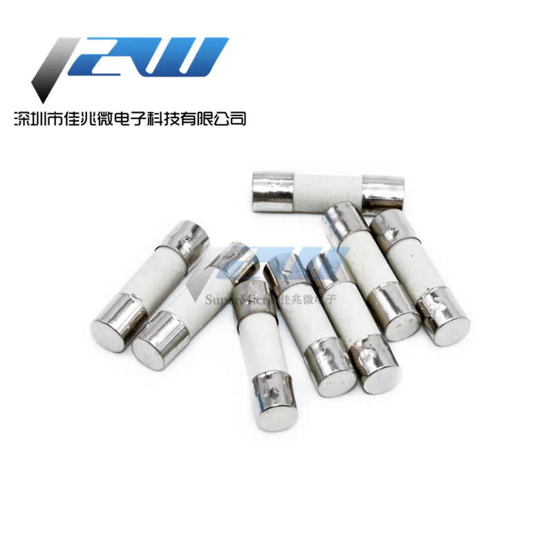 10 Pcs/Lot  Fast blow Ceramic Fuse 5mm x 20mm 6x30mm T 0.5A 1A 2A 3A 5A 6A 8A 10A 13A 15A 20A 30A 250V  Car Cigar Microwave Oven
