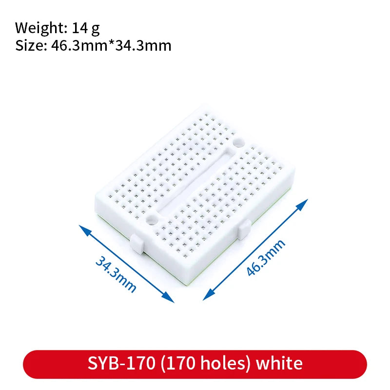 Breadboard 400 830 Point Solderless PCB Bread Board protoboard ZY-204 MB102 SYB-170 SYB-46 Test Boards Jump Wire for Arduino kit