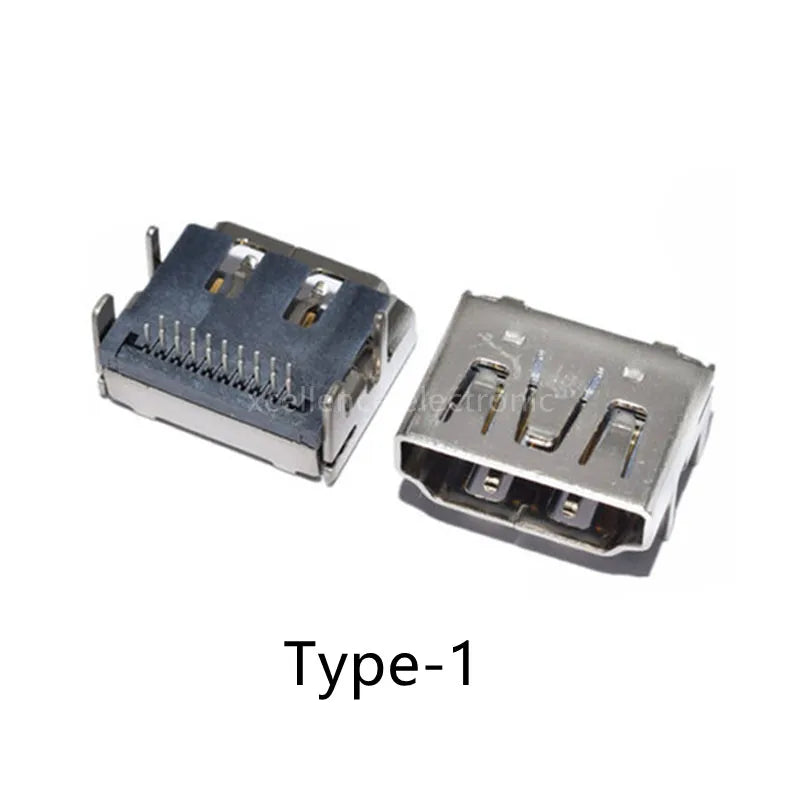 5/10Pcs 19Pin SMD HDMI Socket Vertical Right Angle HD Interface Surface Mount PCB Receptacle Connector for Repair