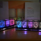 【Big Font】DIY Rainbow RGB Full Color LED Digital Retro Glow Analog Nixie Tube DS3231 Electronic Clock Music Spectrum Display Kit