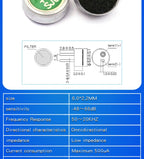 10PCS Condenser pick-up Microphone 9x7mm 9767 9x4.5mm 9745 6x5mm 6050 6x2.2mm 6022 4.5x2.2mm 4522 4x1.5mm 4015 MP3 Accessories