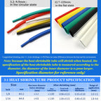 1M/piece 3:1 Heat Shrink Tube with Glue Dual Wall Tubing Diameter 1.6/2.4/3.2/4.8/6.4/7.9/9.5/12.7mm Adhesive Lined Sleeve Wrap