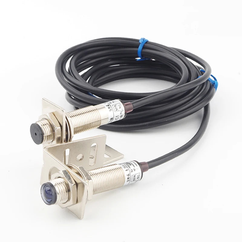 M12 Waterproof Laser Photoelectric Beam Sensor Switch 20 Meters Distance NPN PNP Output