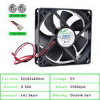 ACP9225 9cm 92mm Fan 92x92x25mm 9025 DC5V 12V 24V 2pin Cooling Fan for Chassis Power Inverter