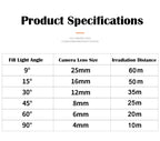 940NM Invisible Illuminator 60M IR Distance 8Array LEDs Infrared Waterproof Night Vision For CCTV Camera 90/60/45/30/15/9 Degree