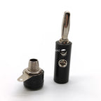 5 Pairs 4mm Banana Plug Male & Female Socket Connector Screw Terminal Binding Post Adapter for Audio Speaker Set