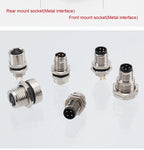3 4 5 6 8 Pins M8 Solder Welding A D Coding Male Female Panel Mount IP67 Sensor Circular Connectors